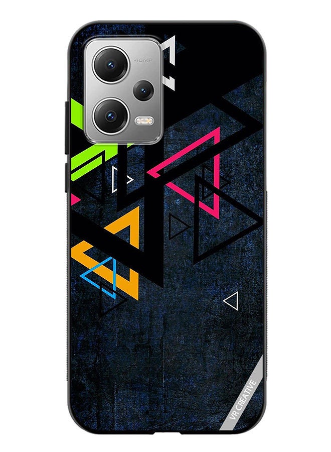 VR CREATIVE Protective Case Cover For Xiaomi Redmi Note 12 Multiple Triangle Design Multicolour - Image 1