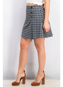 Tchibo Women Textured Mini Skirt, Black  - Image 2