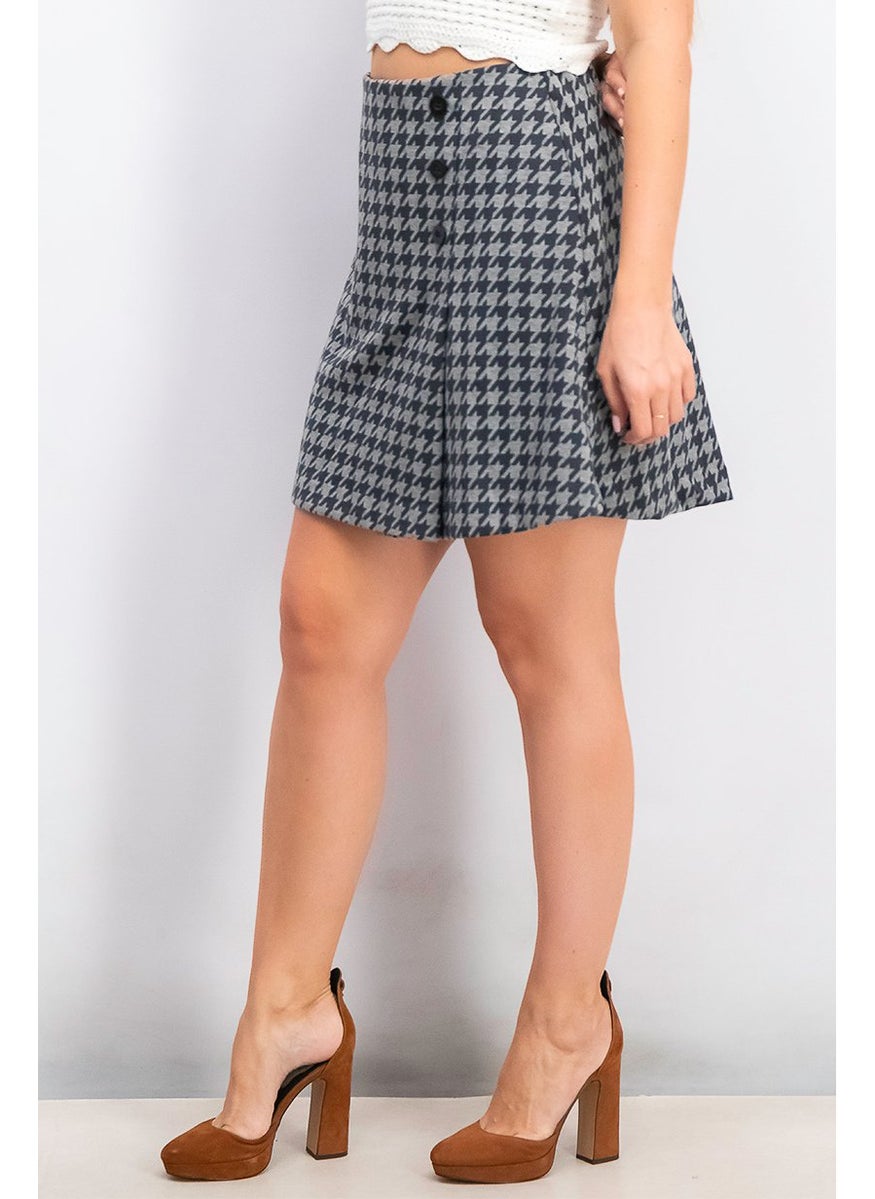 Tchibo - Women Textured Mini Skirt, Black - Image 1