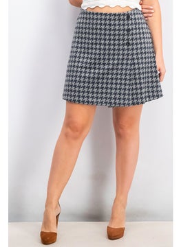 Tchibo Women Textured Mini Skirt, Black  - Image 1