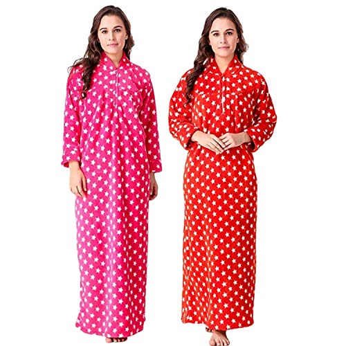 CIERGE Women's Wool Starred Maxi Nighty (Pack of 2) - Image 1
