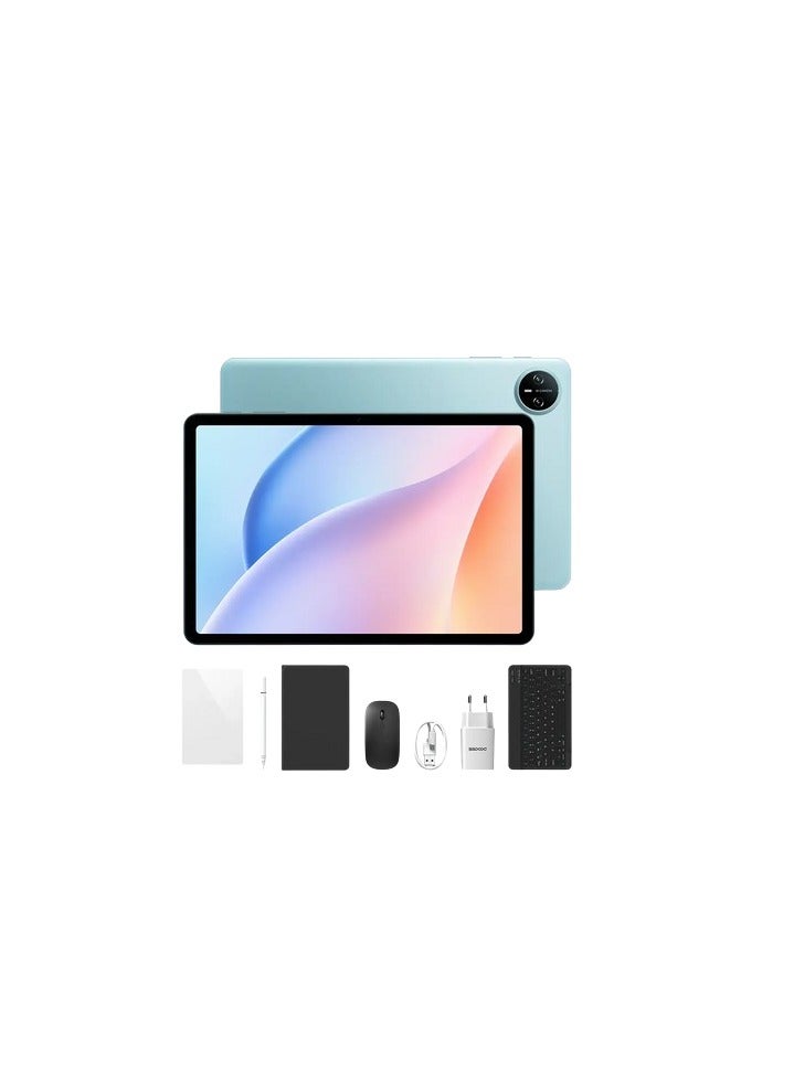 دوجي تاب A9 (VIP) - واي فاي، ذاكرة قراءة فقط (3+9) 12 جيجابايت، ذاكرة وصول عشوائي (RAM): 64 جيجابايت، شاشة عالية الدقة مقاس 10.1 بوصة، بطارية 6580 مللي أمبير/ساعة، نظام أندرويد 15، لوحة مفاتيح بلوتوث، ماوس بلوتوث، قلم، أزرق - Image 1