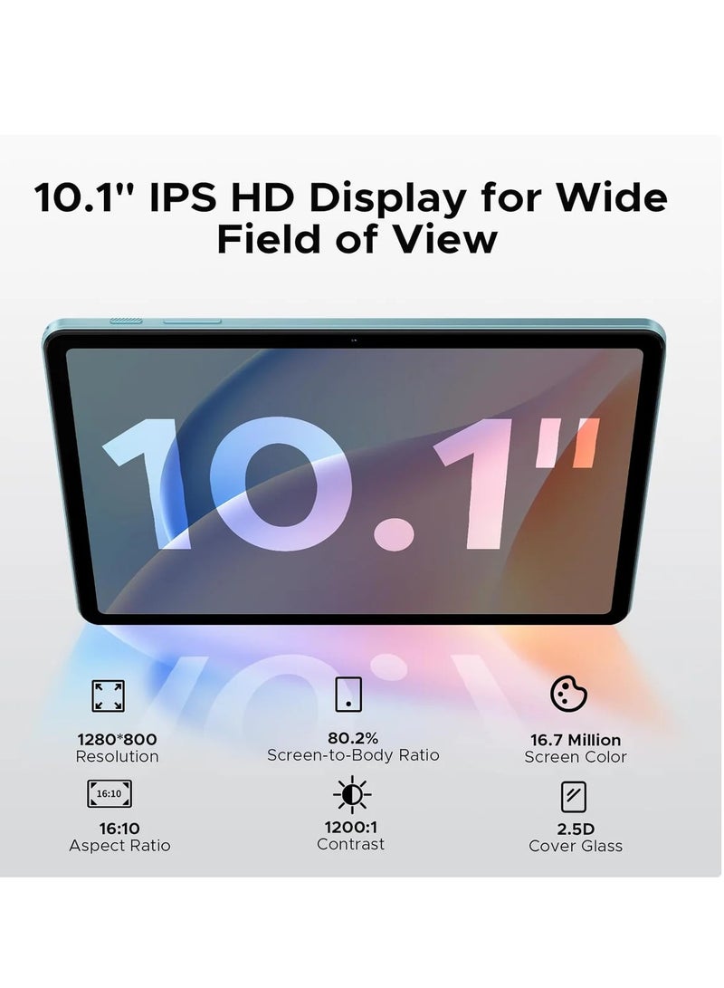 دوجي تاب A9 (VIP) - واي فاي، ذاكرة قراءة فقط (3+9) 12 جيجابايت، ذاكرة وصول عشوائي (RAM): 64 جيجابايت، شاشة عالية الدقة مقاس 10.1 بوصة، بطارية 6580 مللي أمبير/ساعة، نظام أندرويد 15، لوحة مفاتيح بلوتوث، ماوس بلوتوث، قلم، أزرق - Image 4