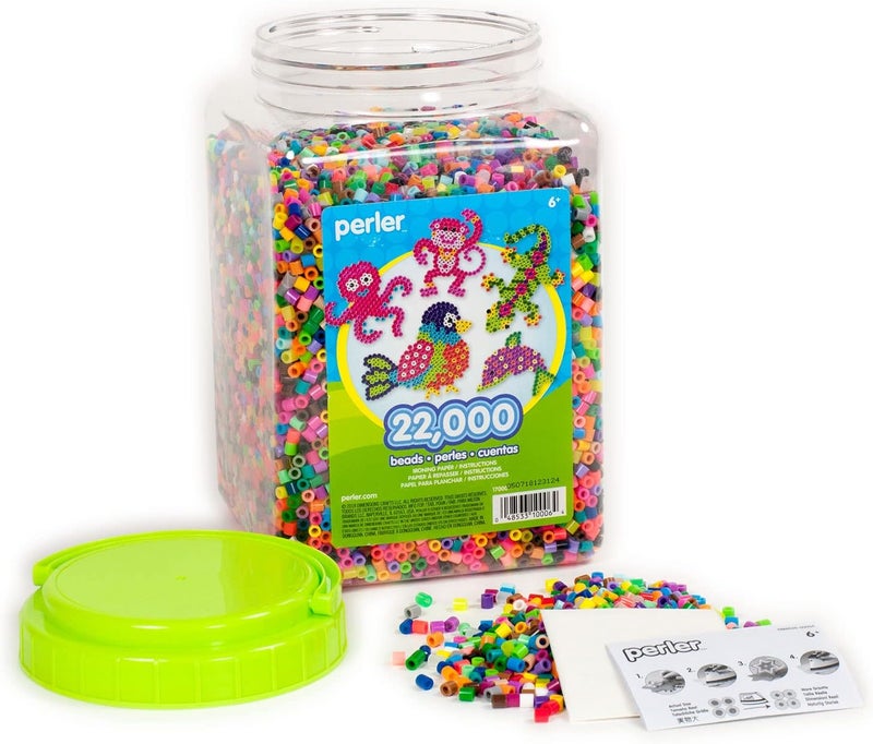 Perler 17000 Assorted Bulk Fuse Beads Set with Storage Jar - 22,000 Multicolor Beads for Arts and Crafts - Image 3