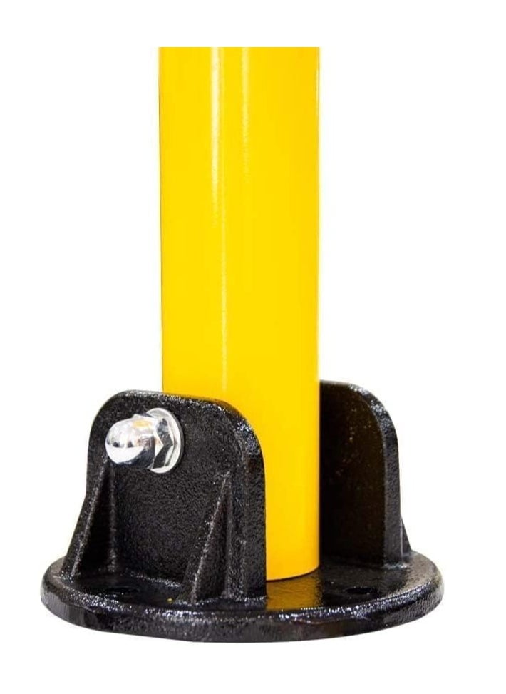 BERRY Berry 670mm Parking Barrier – Yellow Anti-Parking Bollard with Heavy Duty Base & Key Lock | Easy Operation, Manual Lock (Screws Not Included)  - Image 5