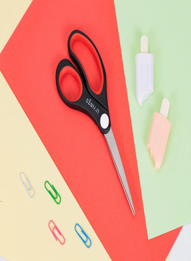 LIVINGO All Purpose Scissors Set - 4 Pack Sharp Multipurpose Heavy Duty Shears for Kitchen Cooking Sewing Fabric Cutting Poultry Food Paper Craft Office Household School Multi Pack Utility Shears - Image 5