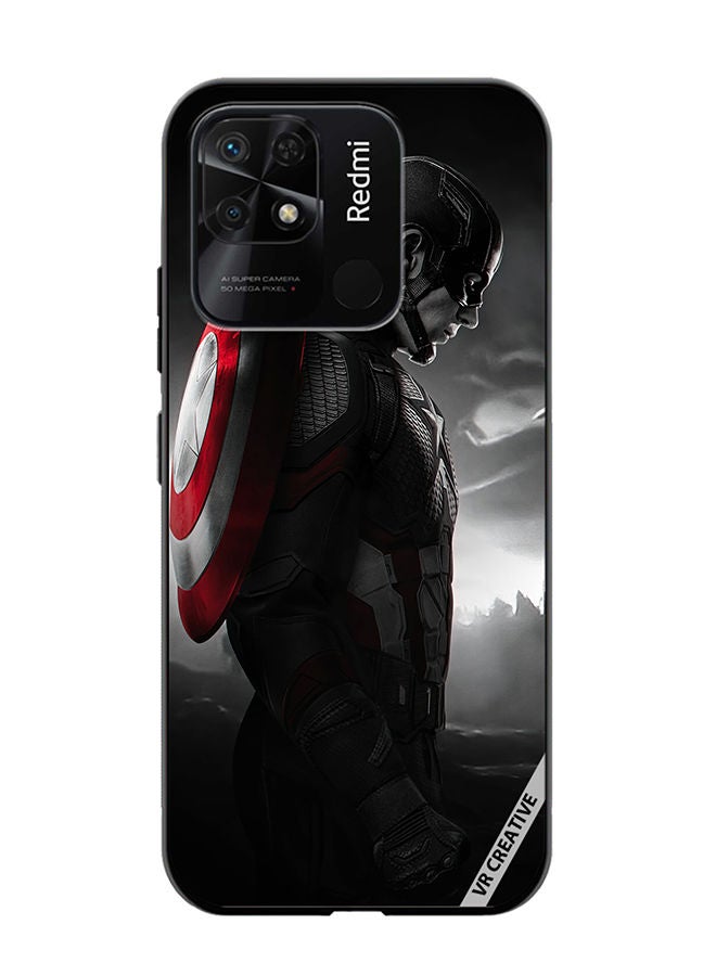 VR CREATIVE Protective Case Cover For Xiaomi Redmi 10C Captain America Design Multicolour - Image 1