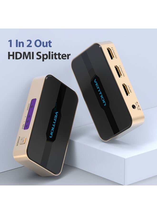 VENTION 1 In 2 Out HDMI Splitter Gold Model # ACBG0 - Image 2
