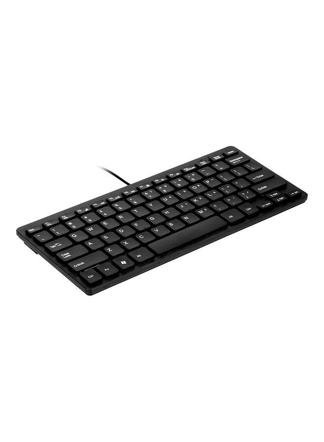 NIBEMINENT Portable 78-Keys USB Wired Keyboard Black - Image 2