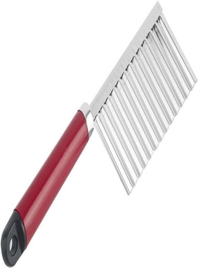 Spaceshoop Bhaliya Overseas Stainless Steel Crinkle Cut Knife Vegetable Potato Chip Cutter with Wavy Blade Cutter