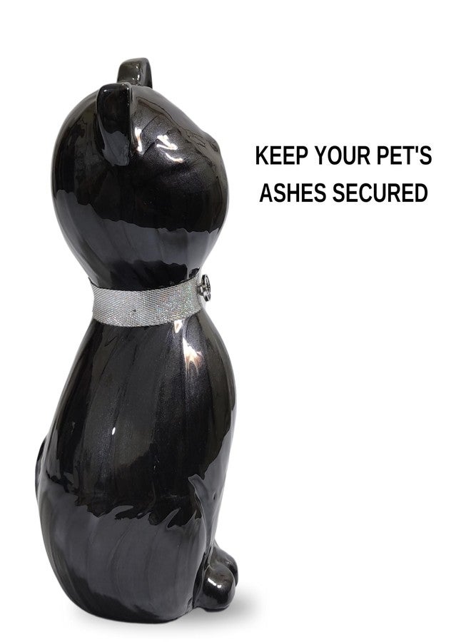 AYZCORP Cat Memorial Urn, Beautiful Container for Ashes - Cremation Keepsake for Remembering Pets - Decorative cat urn-Black,Purple Finish urn 42 Cubic Inch Capacity-URN for cat Ashes (Black) - Image 5