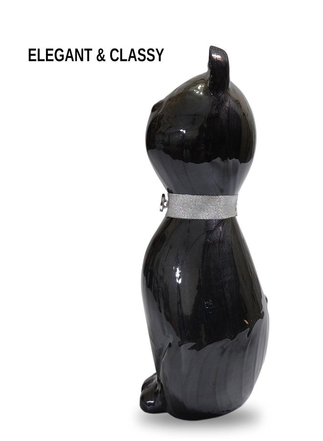 AYZCORP Cat Memorial Urn, Beautiful Container for Ashes - Cremation Keepsake for Remembering Pets - Decorative cat urn-Black,Purple Finish urn 42 Cubic Inch Capacity-URN for cat Ashes (Black) - Image 3