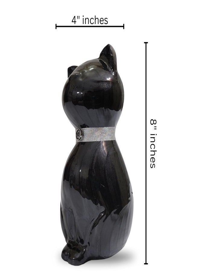 AYZCORP Cat Memorial Urn, Beautiful Container for Ashes - Cremation Keepsake for Remembering Pets - Decorative cat urn-Black,Purple Finish urn 42 Cubic Inch Capacity-URN for cat Ashes (Black) - Image 2