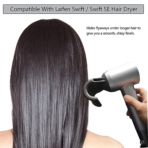 SEICHYGO Anti-Flight Flyaway Attachment Nozzle Compatible with Laifen Swift Hair Dryer/SE/SE 2 Styling Tool, Hair Smoothing Dryer Accessories for Laifen, Black - Image 2
