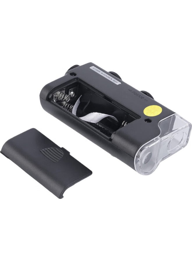 MIXOUT عدسة مكبرة ميكساوت 60X و 100X عالية التكبير، فحص عالي الدقة مع ضوء LED، ضوء UV، ميكروسكوب قابل للتثبيت على الهواتف الذكية - Image 3