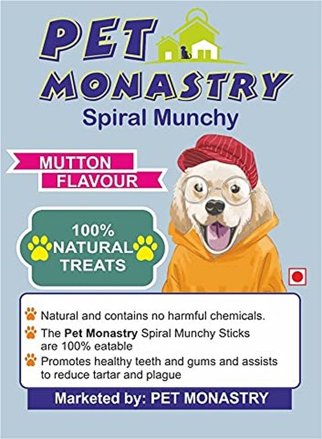 Pet Monastry أعواد مضغ حلزونية بنكهة لحم الضأن من بيت موناستري للكلاب (عبوة 1 كجم)، مناسبة للكلاب فوق شهرين - Image 2