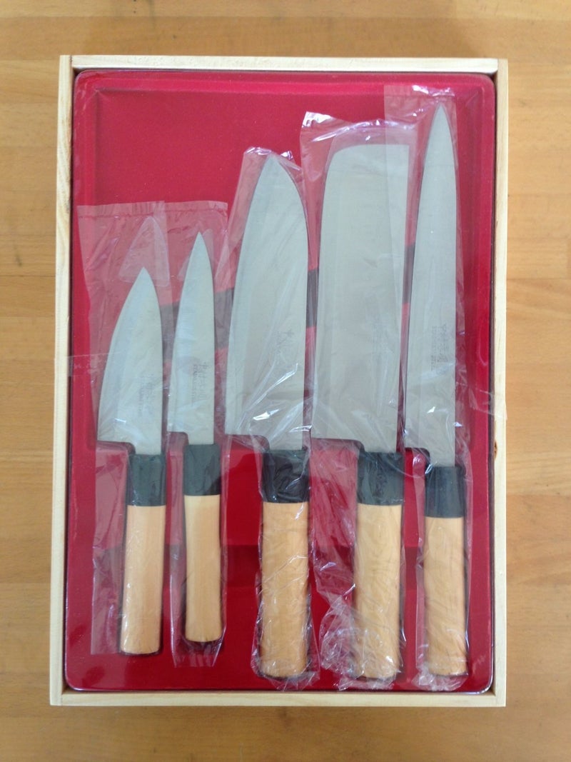 KAKUSEE Japanese Kitchen Knife Set of 5 (Wooden Box Case) Mr. Takaaki Nakamura - Image 2