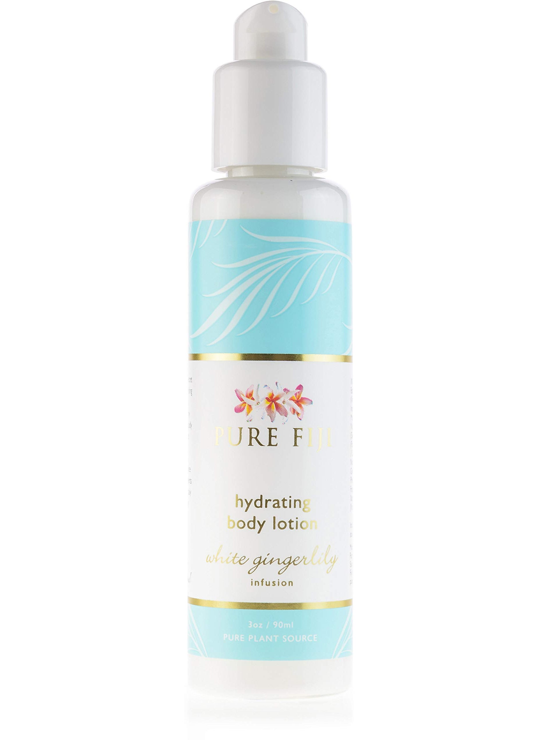 Pure Fiji PURE FIJI Body Lotion Hydrating - Moisturizing Lotion for Dry Skin with Coconut Milk and Vitamin E, Organic Body Lotion For Women and Men, White Gingerlily Scent, 3 oz 