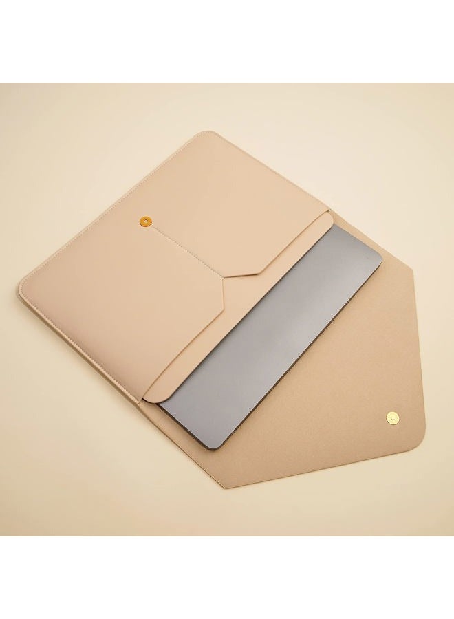 Benfan Laptop Sleeve 13 Inch Compatible with New 2024 MacBook Air 13, New MacBook Pro 13, Dell XPS 13 with Small Pouch, Mouse Pad and Cord Organizer, Color Beige - Image 4