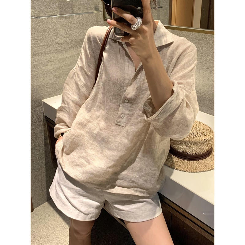 Women's Linen Shirt, Relaxed Fit, Summer Style - Image 5