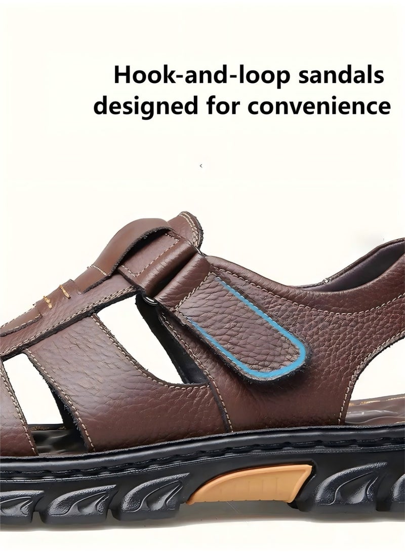 Nakhl Men's Flat Sandals,Open Toe Water Sandal,Arch Support Man Walking Sandals,Breathable Mesh Beach Sandalias,Non-Slip Casual Sandals For Men,Sports Sandals With Adjustable Back-Strap,Pool Slide Adjustable Flat Shoes - Image 3