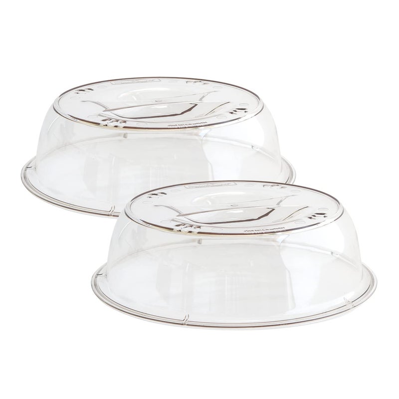 غطاء ميكروويف بلاستيكي ديلوكس من نوردك وير شفاف مجموعة من 2