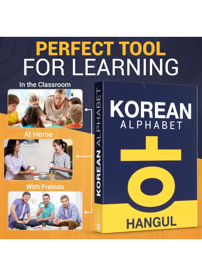 Briston 41 Korean Alphabet Hangul Flash Cards Educational Language Learning Resource with Pictures for Memory & Sight Words - Fun Game Play - Grade School, Classroom, or Homeschool Supplies Briston Brand  - Image 5
