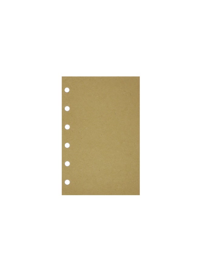 Zelten 1 Pack A7  45 Sheets/90 Pages Kraft Loose Leaf Punched Paper Refills Paper for 6 Hole Binder Personal Organizer Diary Notebook Refillable Planner - Image 2