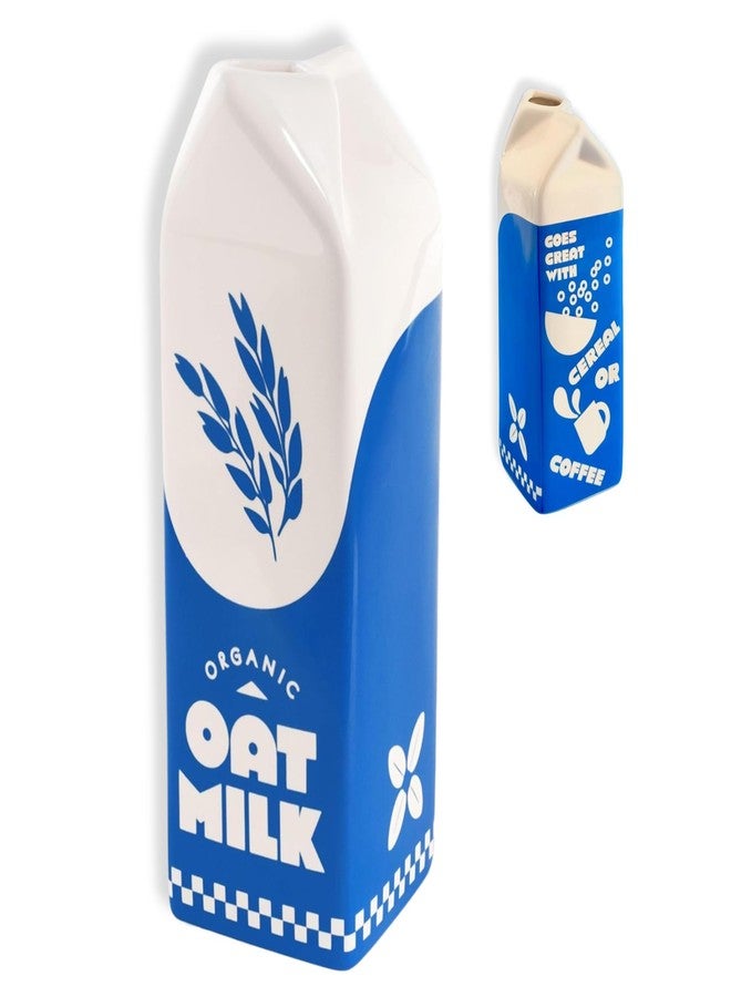 ban.do Vintage Inspired Rise and Shine Decorative Ceramic Vase, Unique Home/Kitchen/Office Accent, Oat Milk - Image 1