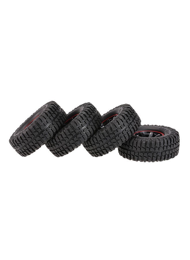 NIBEMINENT 4-Piece Tires With Wheel Rim For RC Rock Crawler AX-3020B  - Image 2