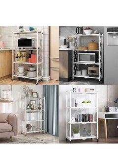 Cady One Iron kitchen storage and organization rack, 4 foldable shelves, with four wheels  - Image 5