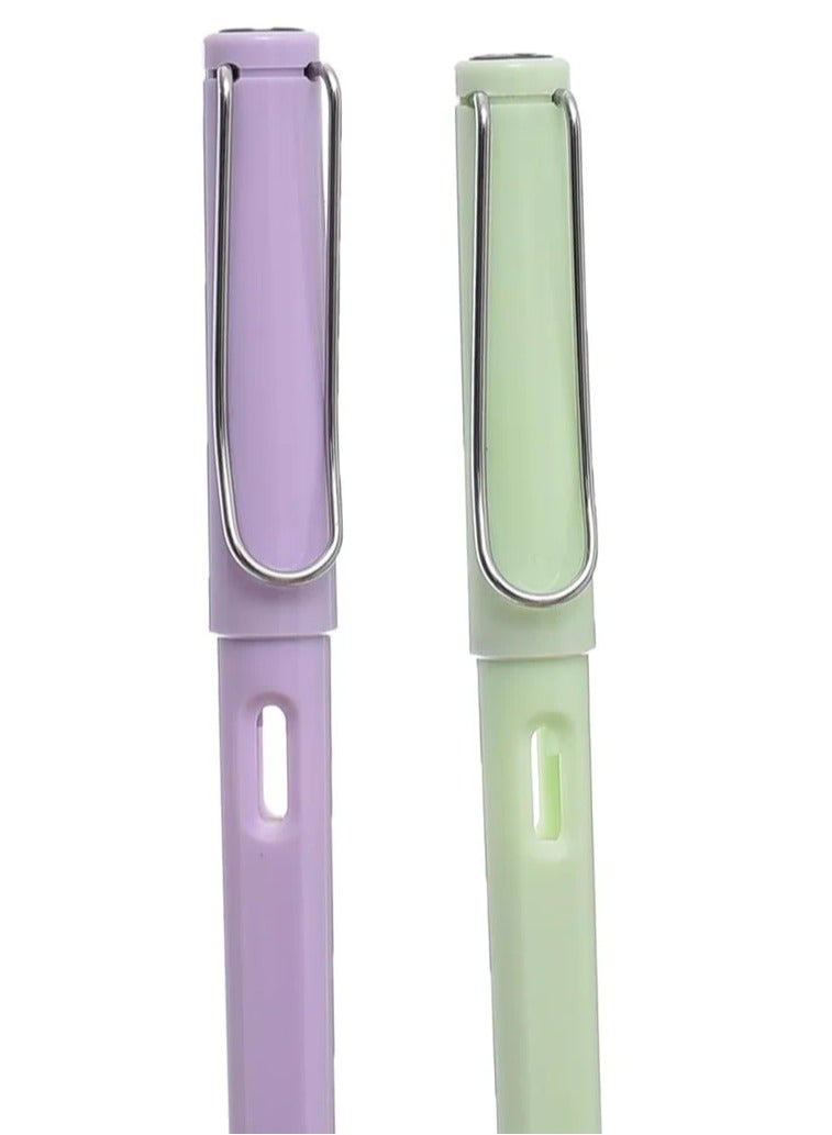 قلم رصاص يدوم طويلاً، قلم انفينيتي مع ممحاة وحواف بديلة، قلم رصاص بدون حبر قابل لإعادة الاستخدام للكتابة والرسم واللوازم المدرسية والمنزلية للطلاب - 2 قطعه ( الوان متعدد ) - Image 1