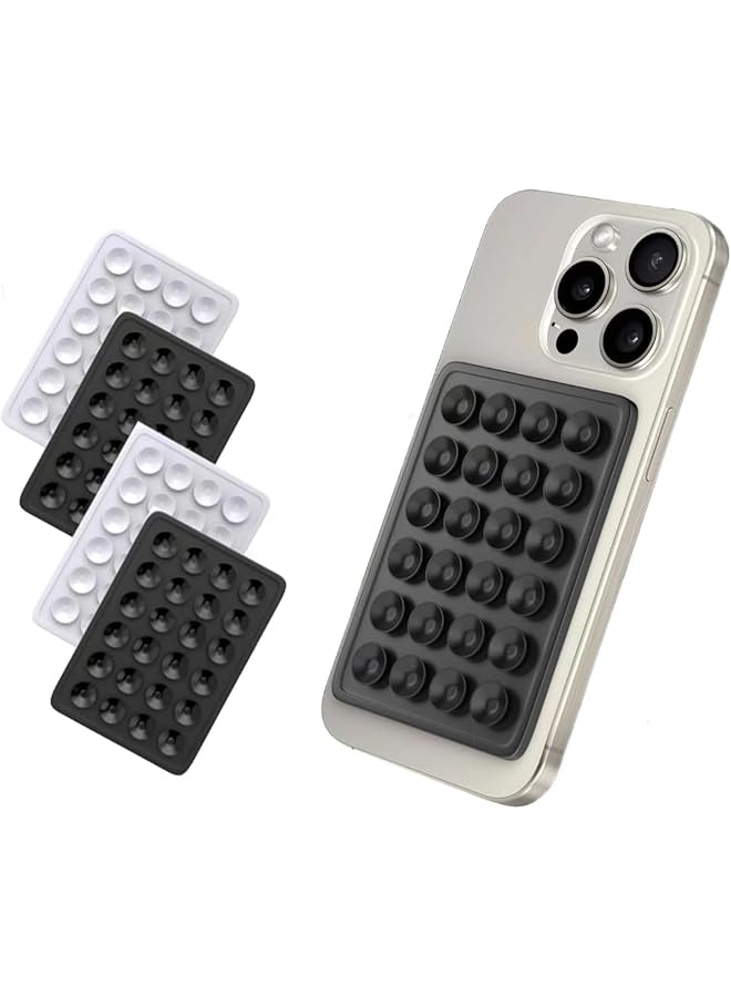 S-TOP Suction Cup Phone Mount, 4PCS Reinforced Silicone Device Grip, Secure Hands-Free Support on Smooth Surfaces, Perfect for Mirror, Tile, Refrigerator, Window, Dashboard, Kitchen and Bathroom - Image 1