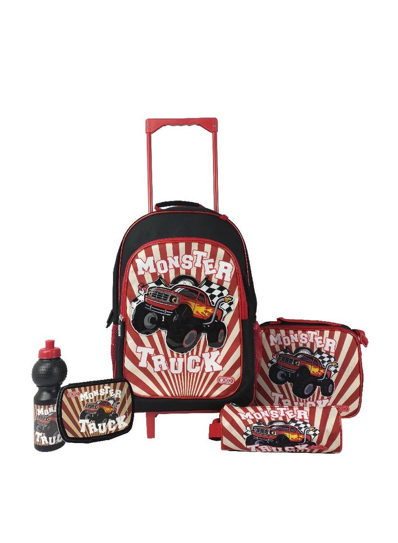 روكو مجموعة حقيبة عربة Monster Truck 5 في 1 مع ملحق