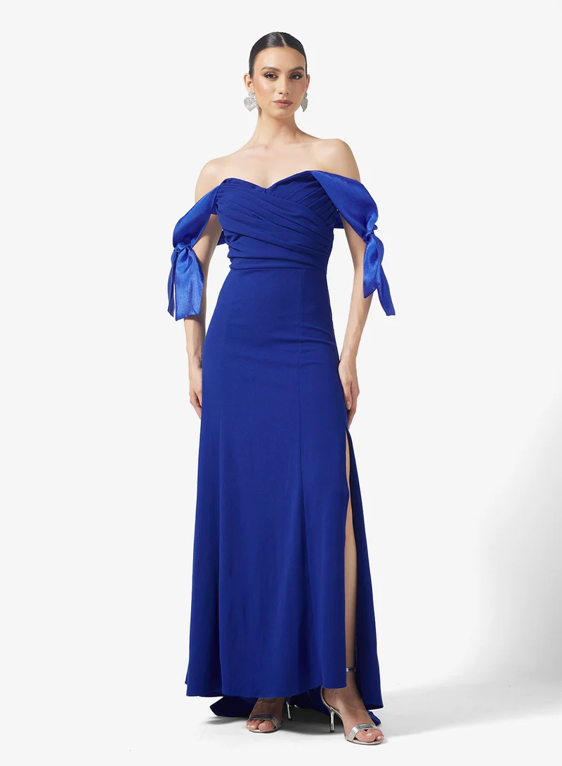 Namshi x Drapped Off Shoulder Bodycon Dress