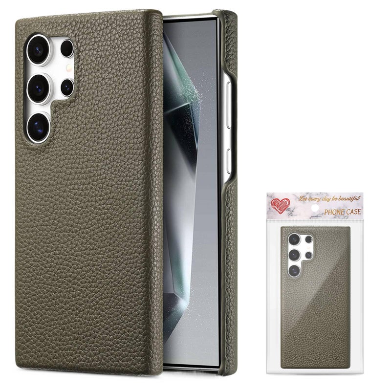Protective Case | Shockproof Cover for Samsung Galaxy S20 Ultra | Green Leather Texture | Drop Protection - Image 1