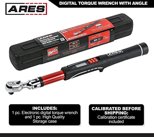 ARES 4300738Inch Drive Flex Head Electronic Digital Torque and Torque Angle Wrench 10100 ftlbs 135135Nm Reversible Sealed Head MultiAlert Prevents OverTorquing - Image 3
