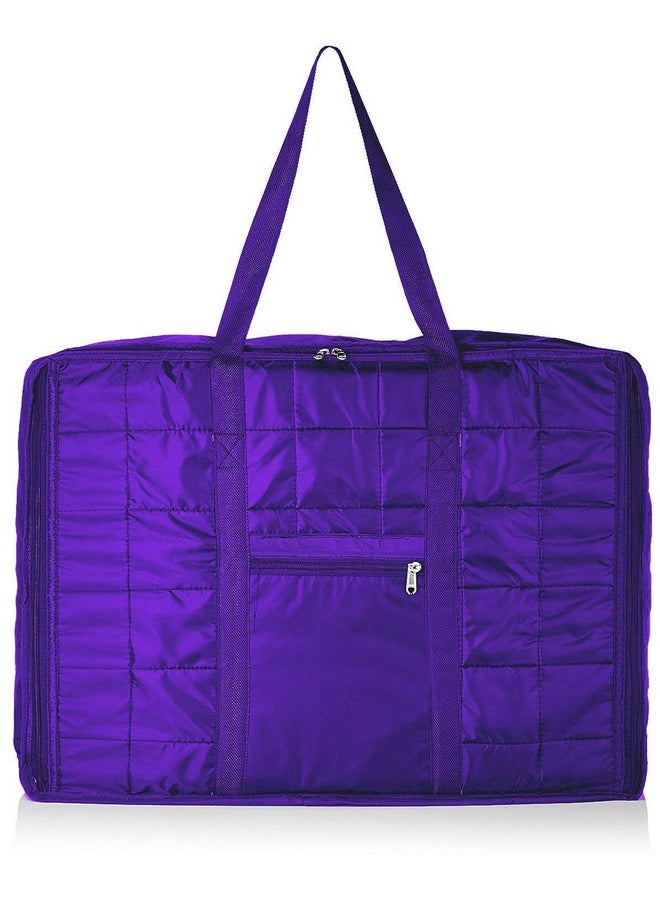 Kuber Industries Kuber Industries Parachute Big Underbed Rectangular Moisture Proof Storage Bag with Zippered Closure and Handle (Royal Blue, CTKTC6327, Standard)  - Image 1