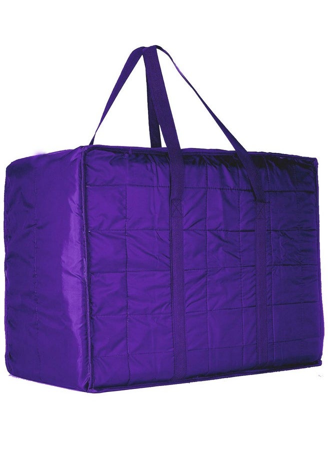 Kuber Industries Kuber Industries Parachute Big Underbed Rectangular Moisture Proof Storage Bag with Zippered Closure and Handle (Royal Blue, CTKTC6327, Standard)  - Image 2