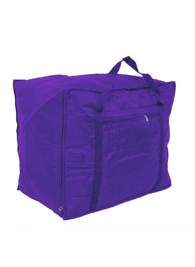 Kuber Industries Kuber Industries Parachute Big Underbed Rectangular Moisture Proof Storage Bag with Zippered Closure and Handle (Royal Blue, CTKTC6327, Standard)  - Image 4