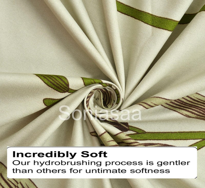 Soniasaa 308 TC Cotton Feel All Around Elastic Fitted Bedsheet, Elastic Fitted Bedsheet Single Size Bedsheet for Single Bed with 1 Pillow Cover, Size - 72 x 36 x 8 Inche Color - Image 3