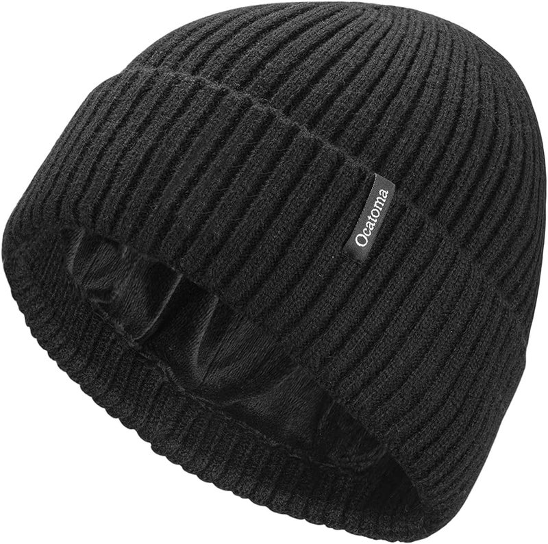 Ocatoma Beanie for Men Women Warm Winter Knit Cuffed Beanie Soft Warm Ski Hats Unisex - Image 1