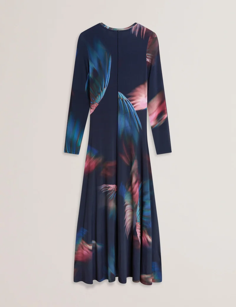 Ted Baker Printed Crew Neck Knitted Dress