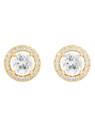 MINUTIAE Gold-Plated Contemporary Stud Earrings for Women's & Girls| Circular Shape Earring | Fashion jewellery MNT0470_G - Image 1