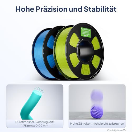 DEEPLEE PLA+ 2.0 Filament 1.75mm, Stronger Toughness 3D Printer Filament, Grey 1KG, Upgrade PLA Plus 3D Printer Filament, High Speed PLA+ Filament for Most FDM 3D Drucker - Image 3