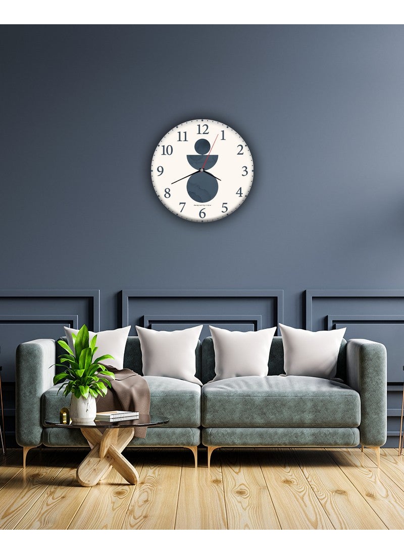 Notpa Aksesuar Abstract Decorative Wooden Wall Clock 33X33  - Image 2