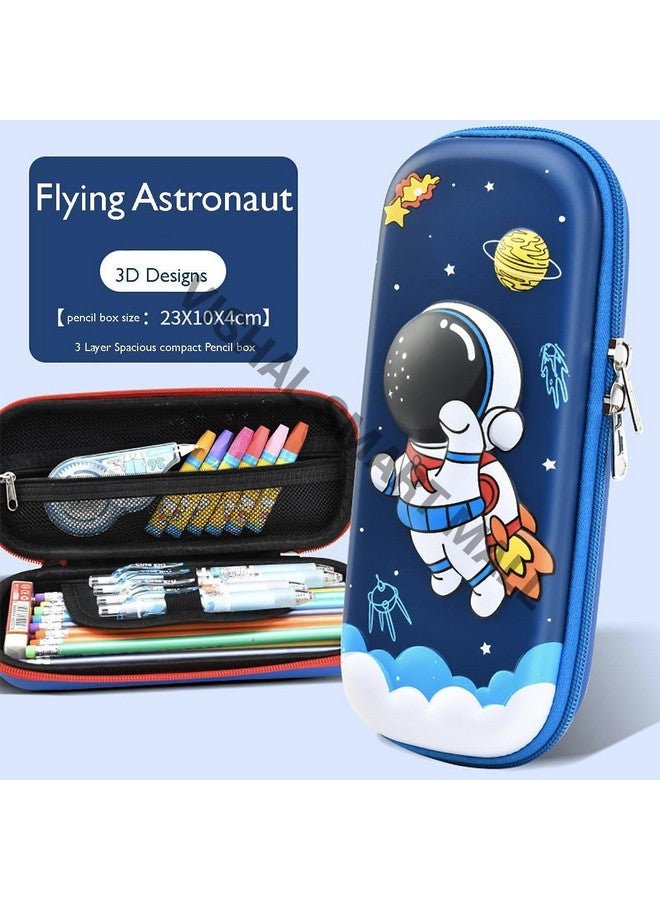 Vishal Smart Mall VishAl smart MAll Pencil Case 3D Cover Pencil Pouch Bag Compass School Pouch Organizer for Students Kids Premium Stylish (Pencil Astronaut Pouch) - Image 4