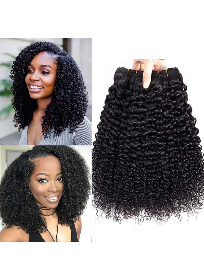 luxnovolex Brazilian Kinky Curly Virgin Hair 9A Grade Unprocessed Remy Virgin Cheap Human Hair Weave Extensions with Luxnovolex Human Hair Bundles 16 16 16 