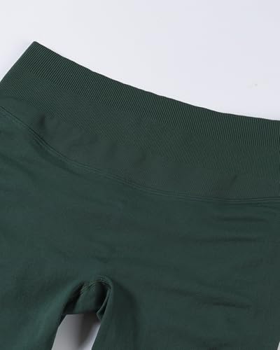 AUROLA Influence Collection Workout Shorts for Women,No Roll Up New Scrunch SeamlessGym Short-3.5" Inseam, Eden Green, M - Image 3
