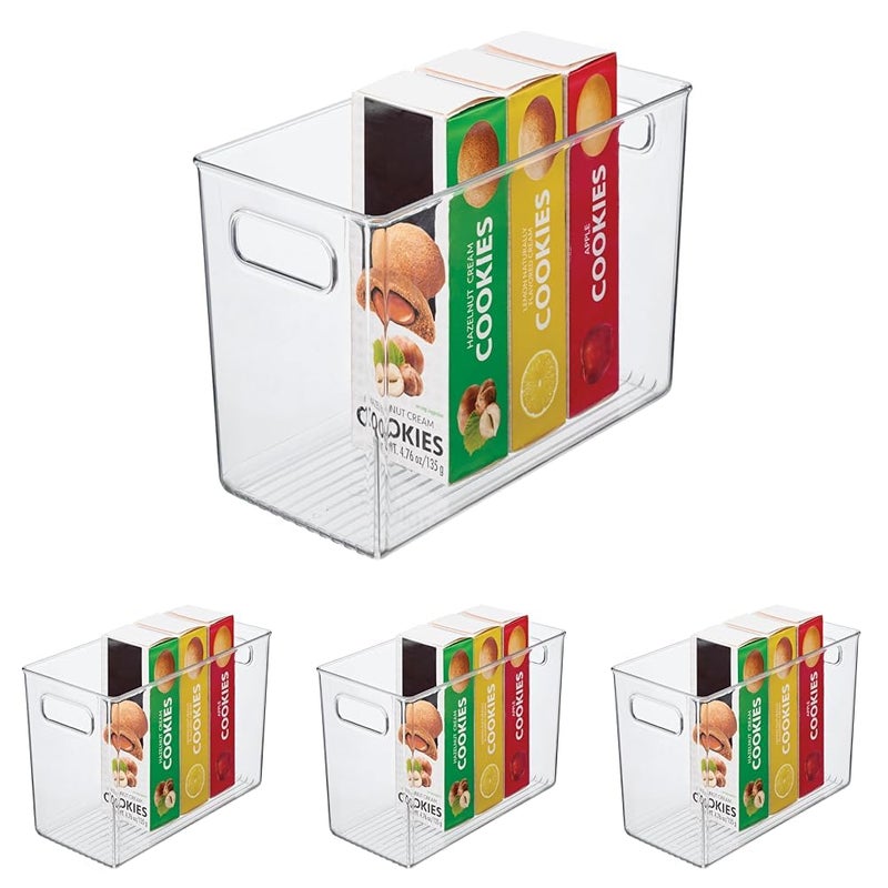 iDesign Pantry Bin with Handles - Storage Bin for Cabinets, Fridge, or Freezer - Clear - Made in USA - Image 1